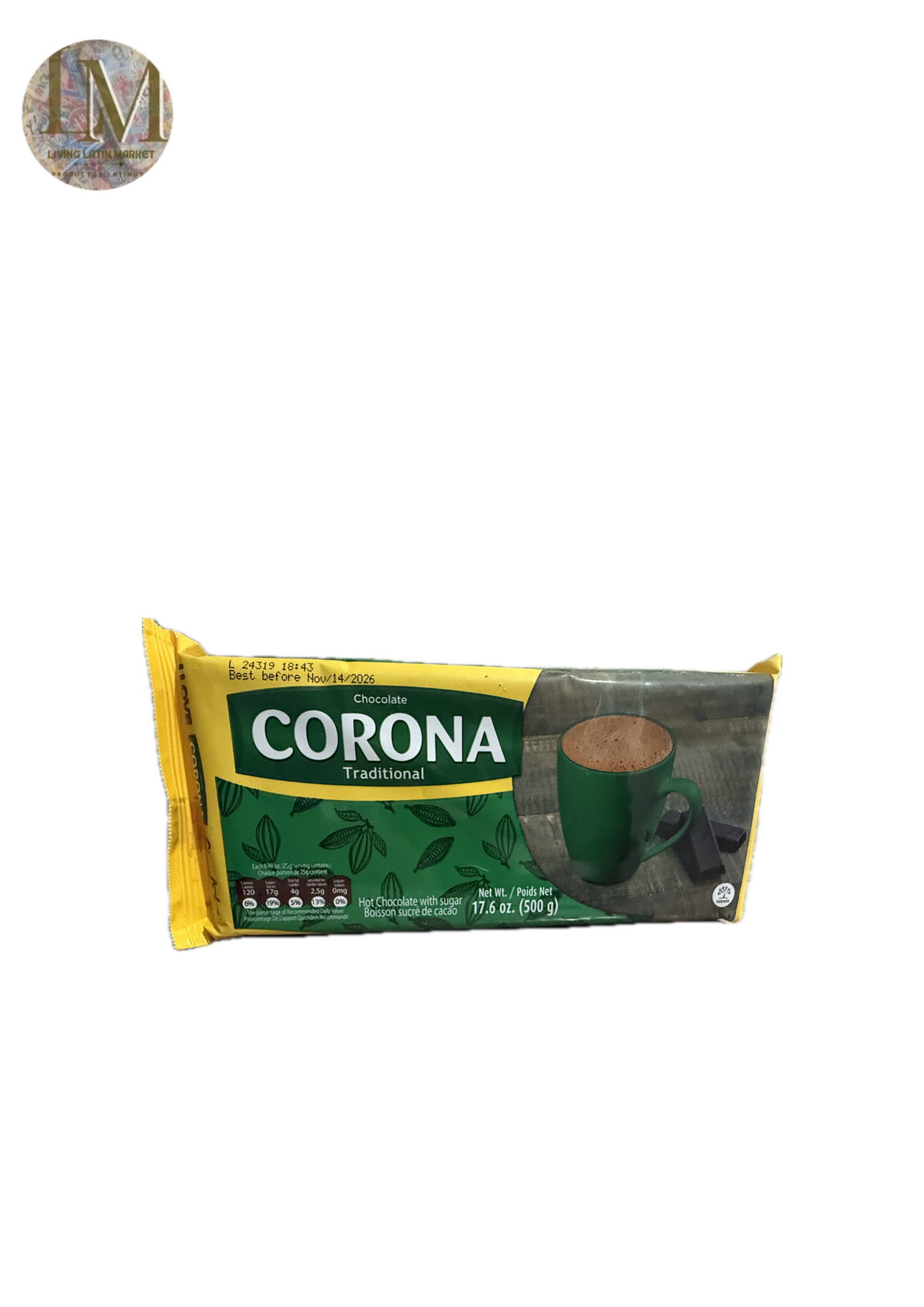 CORONA CHOCOLATE EN BARRA